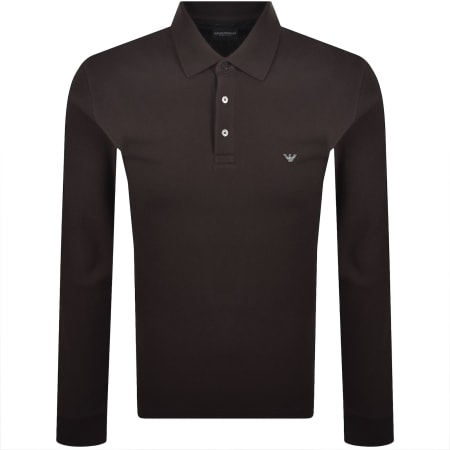 Product image for Emporio Armani Loungewear Polo T Shirt Brown