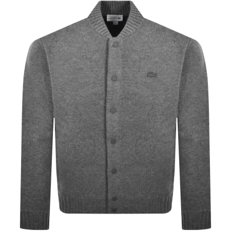 Product image for Lacoste Merino Wool Bomber Jacket Grey