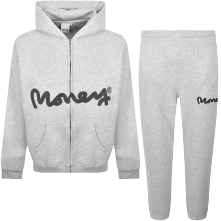 Product image for Money Heavyweight Zip Hooded Tracksuit Grey
