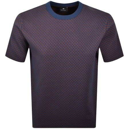 Product image for Paul Smith Patterned T Shirt Blue