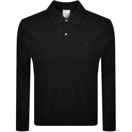 Product image for Calvin Klein Knit Polo T Shirt Black