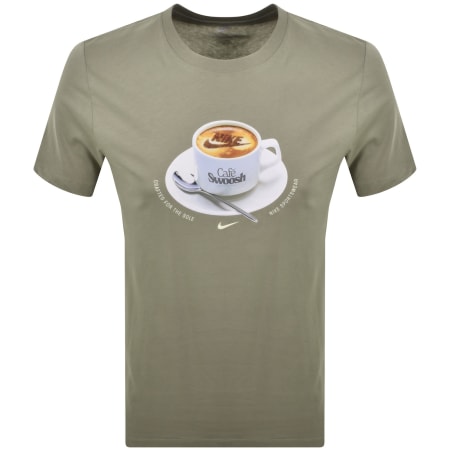 Product image for Nike Cafe Swoosh Mug T Shirt Khaki