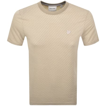 Product image for Lyle And Scott Jacquard T Shirt Beige