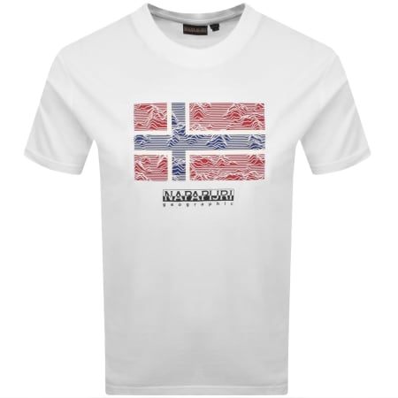 Product image for Napapijri S-Drapeau T Shirt Bright White