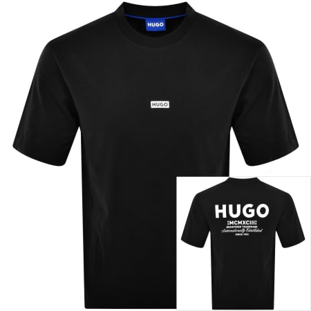 Product image for HUGO Blue Nalono T Shirt Black
