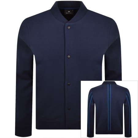 Product image for Paul Smith Bomber Sweatshirt Navy