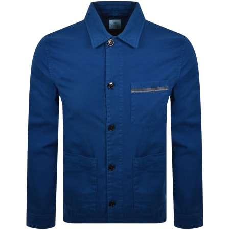 Product image for Paul Smith Casual Fit Overshirt Blue