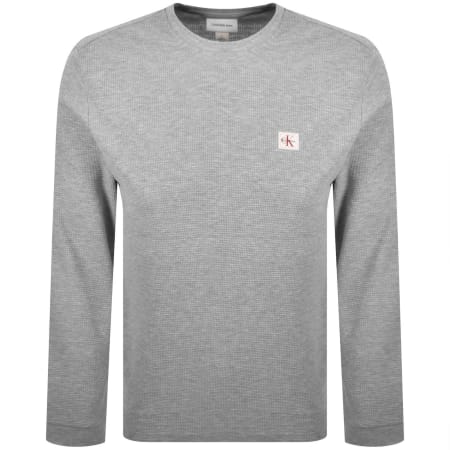 Product image for Calvin Klein Jeans Waffle T Shirt Grey
