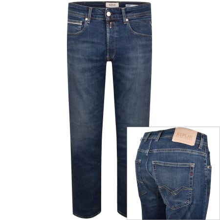 Product image for Replay Grover Straight Fit Jeans Blue