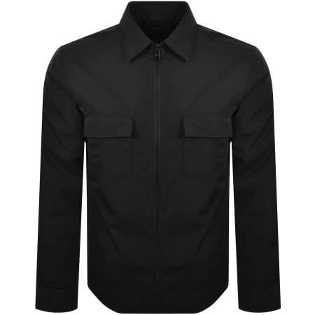 Product image for BOSS Luke Padded Overshirt Black