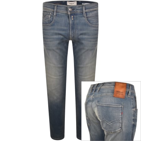 Product image for Replay Anbass Slim Fit Jeans Light Wash Blue
