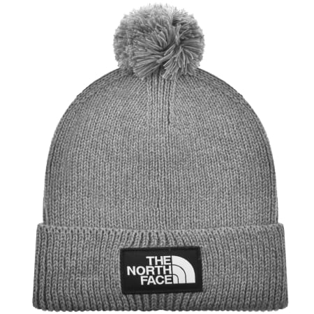 Product image for The North Face Pom Logo Beanie Hat Grey