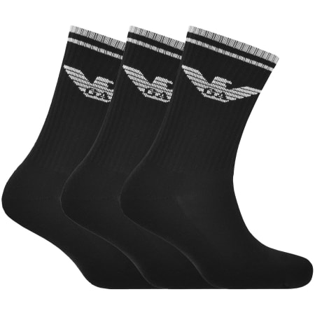 Product image for Emporio Armani 3 Pack Socks Black