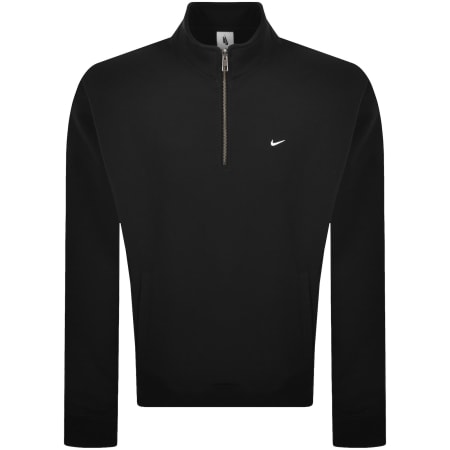 Product image for Nike Brushed Quarter Zip Black