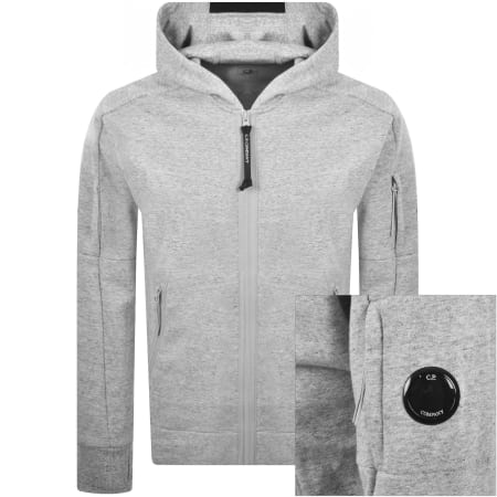 Product image for CP Company Diagonal Raised Hoodie Grey