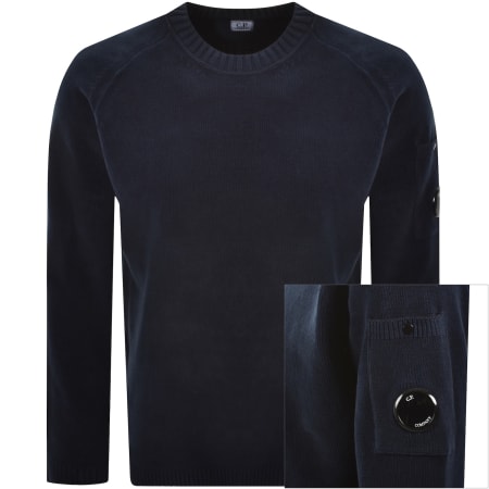 Product image for CP Company Chenille Lens Jumper Navy