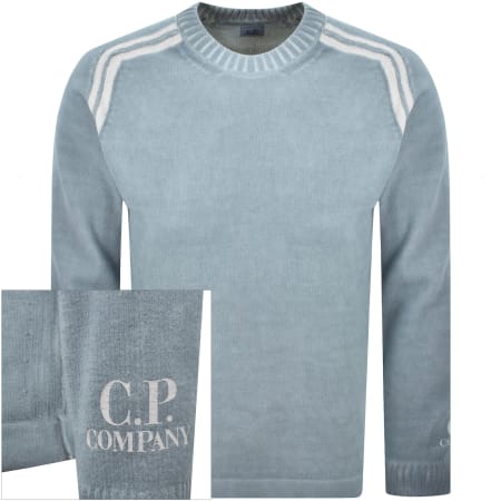 Product image for CP Company Chenille Jumper Silver Blue