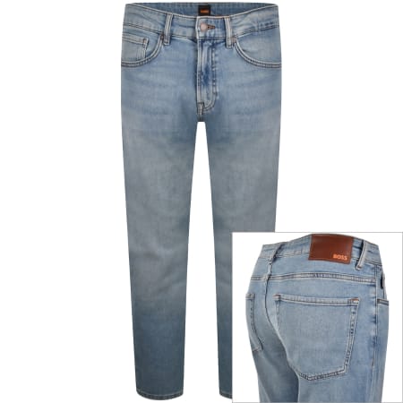 Product image for BOSS RE Maine Regular Fit Light Wash Jeans Blue