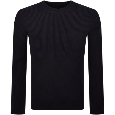 Product image for Replay Crew Neck Knit Jumper Night Blue