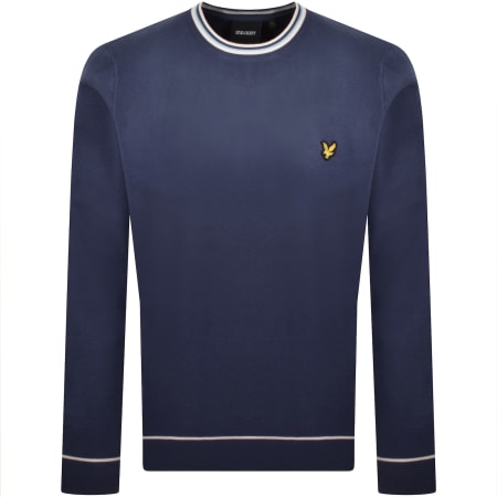 Product image for Lyle And Scott Tipped Sweatshirt Navy