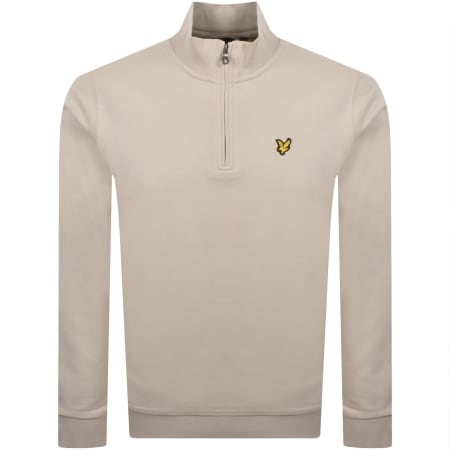 Product image for Lyle And Scott Quarter Zip Sweatshirt Beige