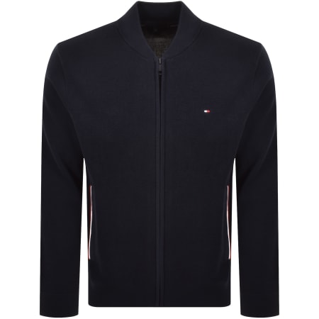 Product image for Tommy Hilfiger Full Zip Knit Sweatshirt Navy