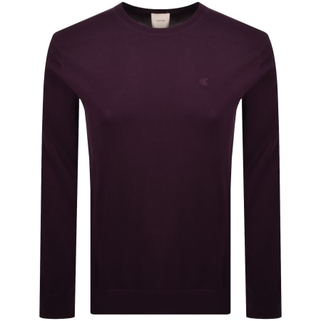 Product image for Calvin Klein Crew Knit Jumper Purple
