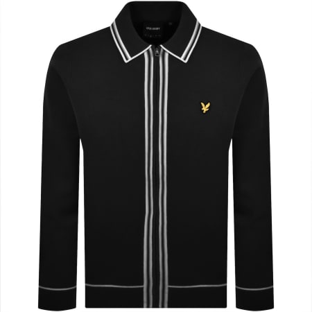Product image for Lyle And Scott Tipped Full Zip Sweatshirt Black