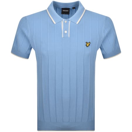 Product image for Lyle And Scott Tipped Knitted Polo T Shirt Blue