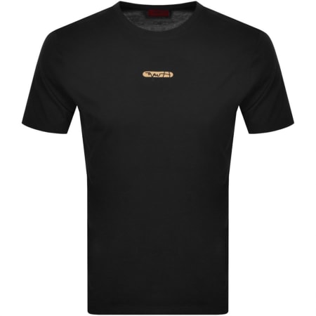 Product Image for HUGO Durned Crew Neck T Shirt Black