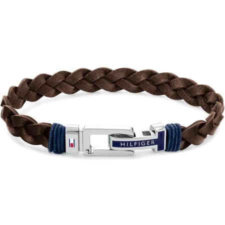 Product Image for Tommy Hilfiger Braided Leather Bracelet Brown