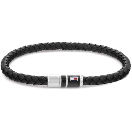 Product Image for Tommy Hilfiger Braided Leather Bracelet Black