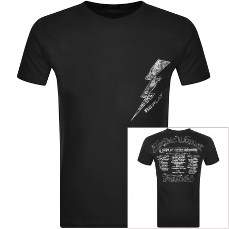 Product Image for Replay Logo Crew Neck T Shirt Black