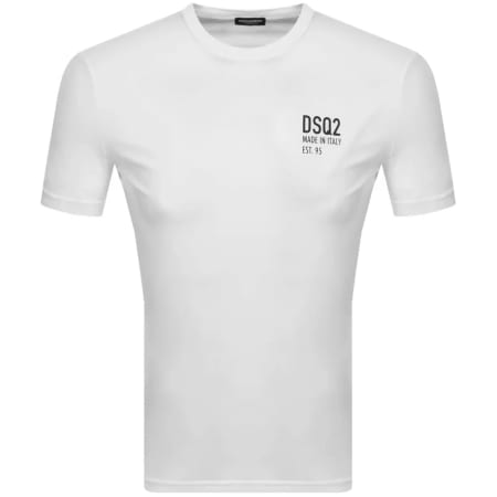 Product Image for DSQUARED2 Logo Short Sleeved T Shirt White