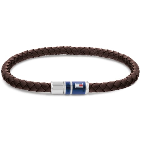 Product Image for Tommy Hilfiger Braided Leather Bracelet Brown