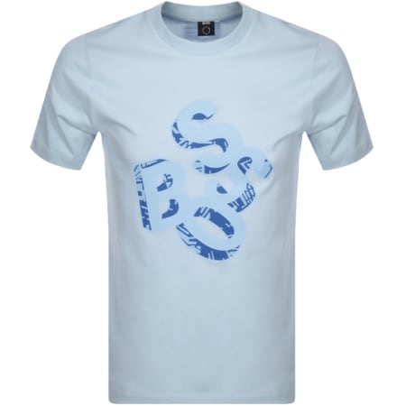 Product Image for BOSS Crew Neck Tiburt 244 Logo T Shirt Blue