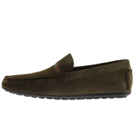 Product Image for HUGO Dandy Driver Suede Shoes Green