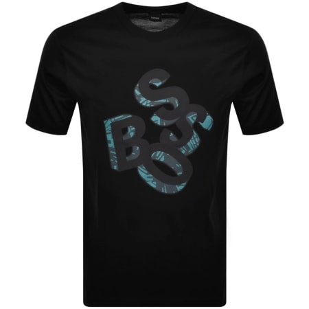 Product Image for BOSS Crew Neck Tiburt 244 Logo T Shirt Black