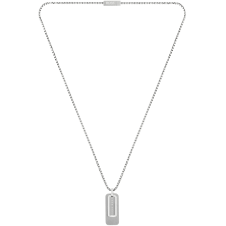 Product Image for BOSS Double Pendant Necklace Silver