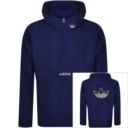 Product Image for adidas Originals Half Zip Windbreaker Blue