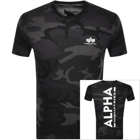 Product Image for Alpha Industries Camo Print Logo T Shirt Black