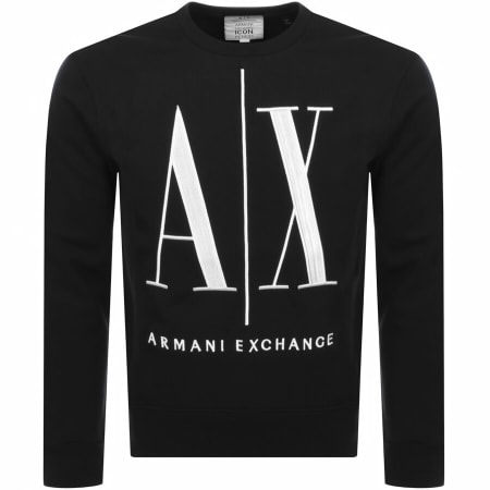 Product Image for Armani Exchange Crew Neck Logo Sweatshirt Black