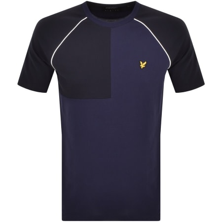 Product Image for Lyle And Scott Contrast Panel T Shirt Navy