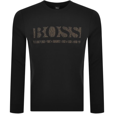 Product Image for BOSS Salbo Crew Neck Sweatshirt Black