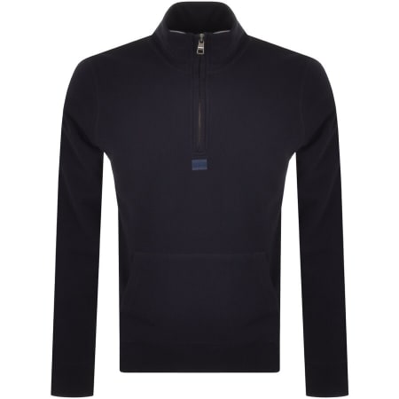 Product Image for Tommy Hilfiger Half Zip Sweatshirt Navy
