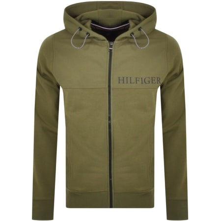 Product Image for Tommy Hilfiger Mix Media Full Zip Hoodie Green
