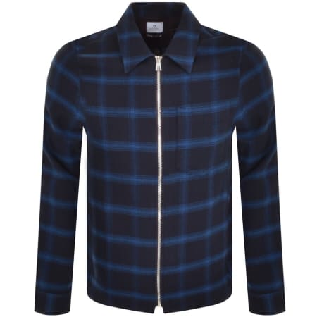 Product Image for PS By Paul Smith Logo Overshirt Blue