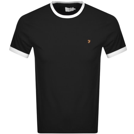 Product Image for Farah Vintage Groves Ringer T Shirt Black