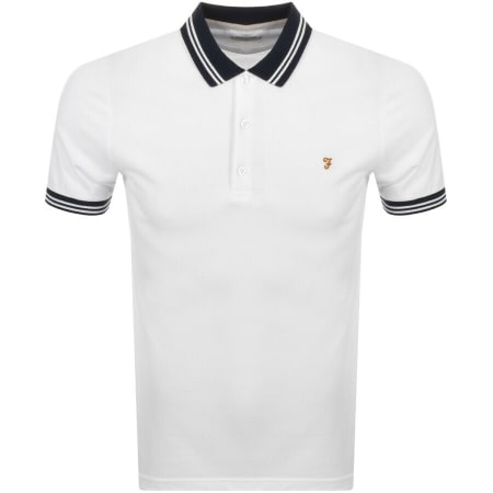 Product Image for Farah Vintage Short Sleeve Polo T Shirt White