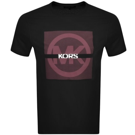 Product Image for Michael Kors Short Sleeve Split Logo T Shirt Black
